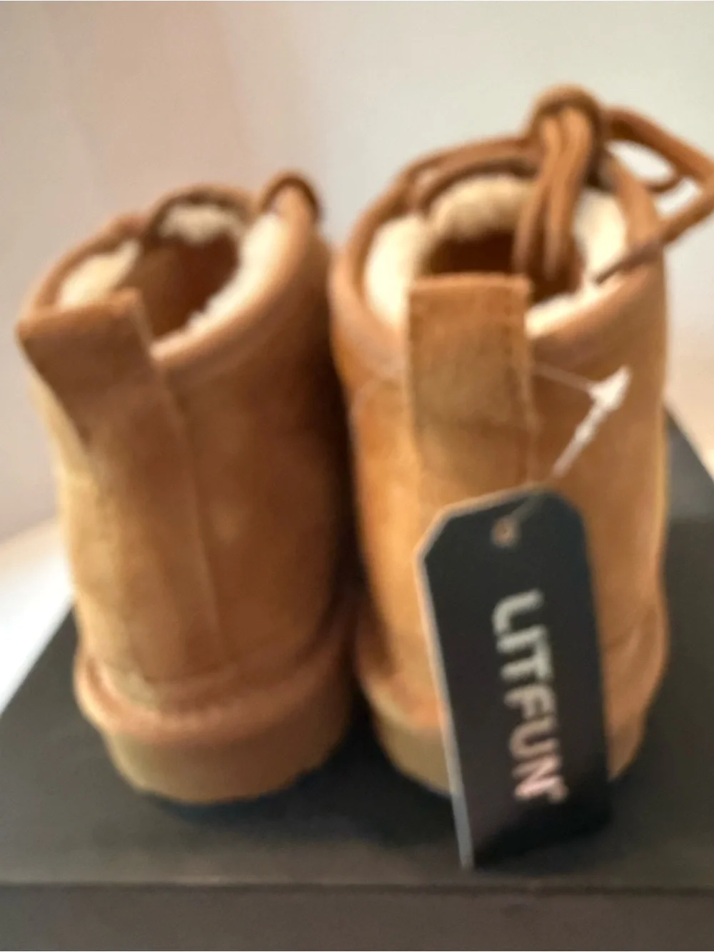 Liftfun Chestnut Suede Women’s Lace Up Ankle Boots NEW 7.5